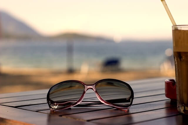 Eyeglasses on table