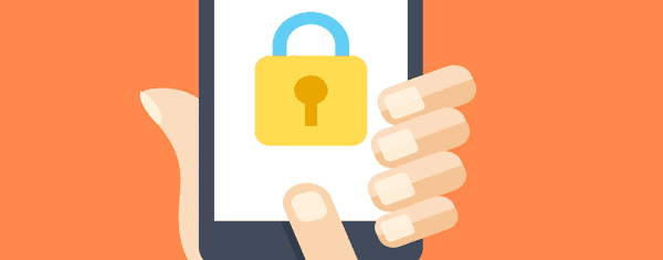 A person unlocking a touch device.