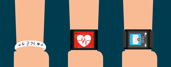 A collection of wearable wrist devices.