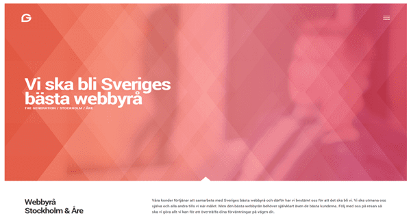 A screenshot from the Webbyra Stockholm & Are website.