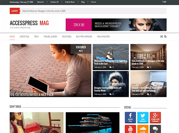 Accesspress Mag theme