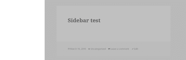 StyleSheet no sidebar