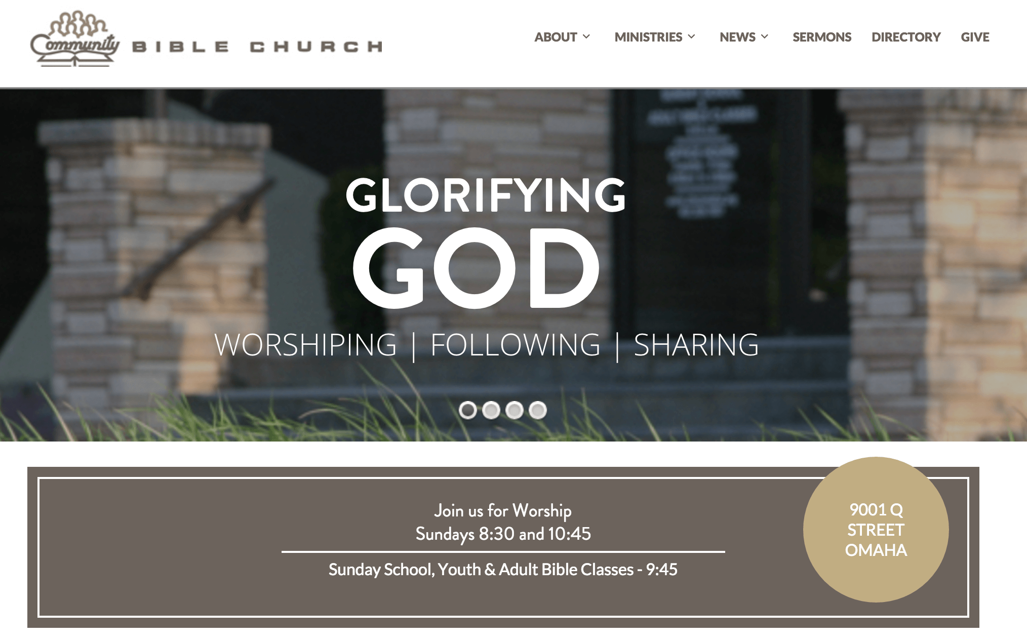 The Community Bible Church homepage