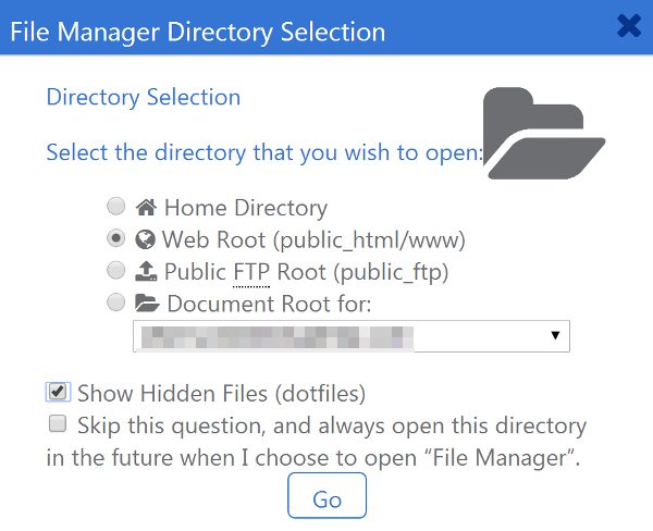cpanel-show-hidden-files