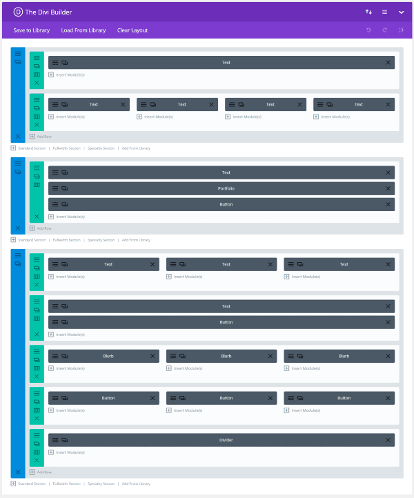 Divi layout