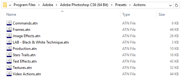 Photoshop Actions for Web Designers Action Folder