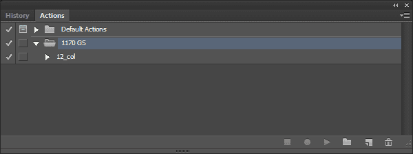 Photoshop Actions for Web Designers Action Panel