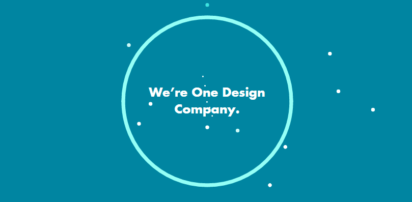 A screenshot of One Design Company's homepage.