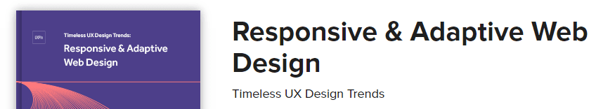 A screenshot of Responsive & Adaptive Web Design's homepage.