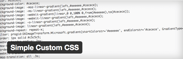 Simple Custom CSS plugin