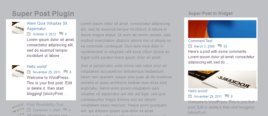 Super Posts plugin