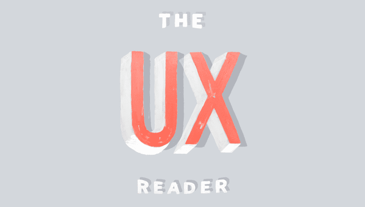 A screenshot of The UX Reader's homepage.