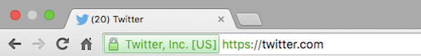 What HTTPS looks like in your browser.