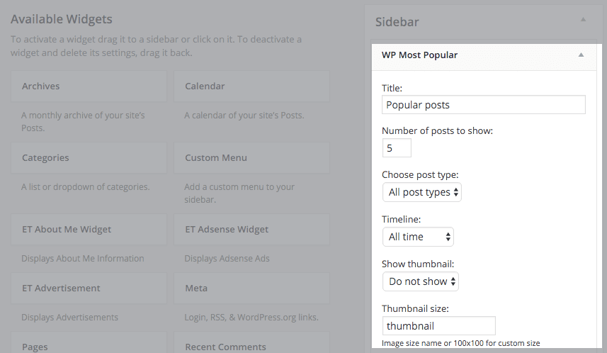 WP Most Popular plugin