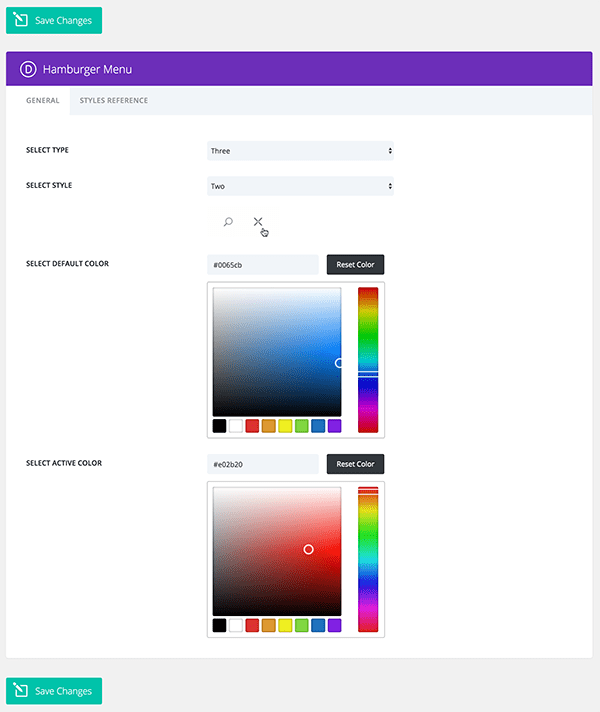 Divi-100Hamburger-Menu-Settings