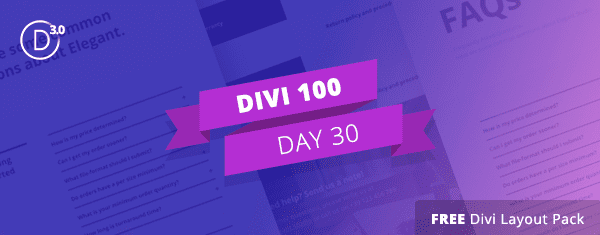 The Free Divi FAQ Layout Pack is the Answer to Boring FAQ Page Designs