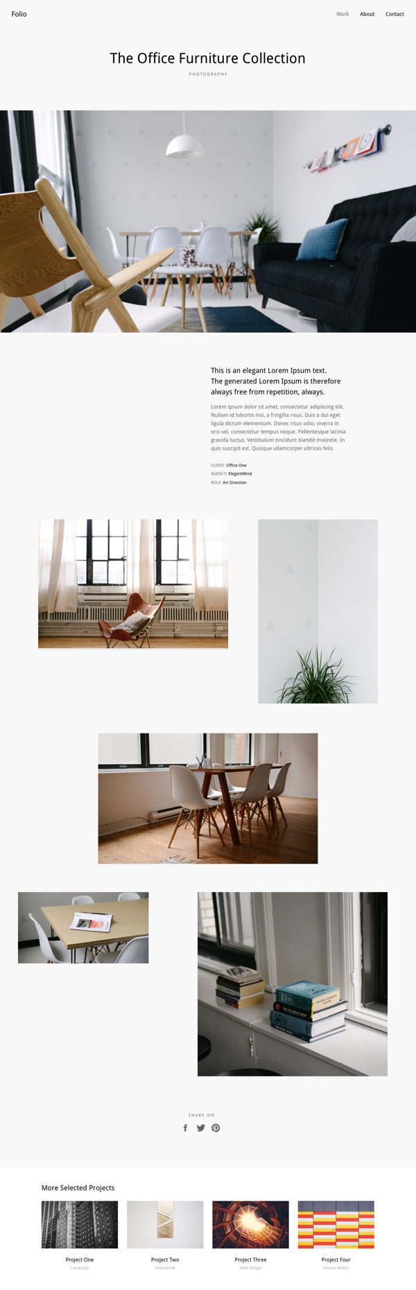 Free Divi Download Creative Single Page Portfolio Layout