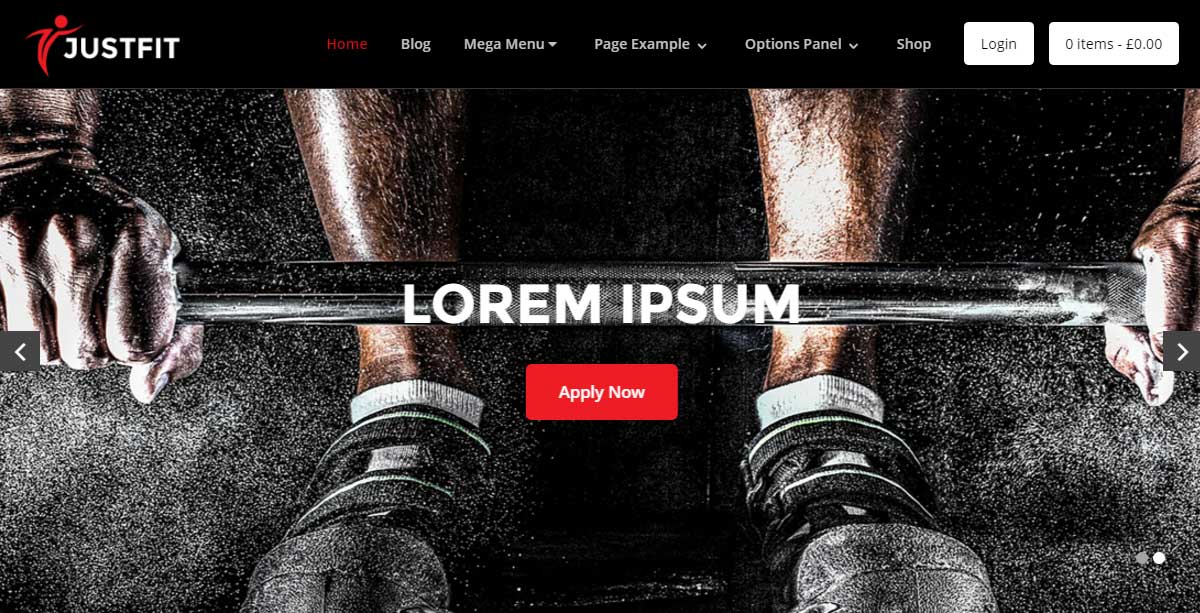 Best WordPress Themes For Sports JustFit