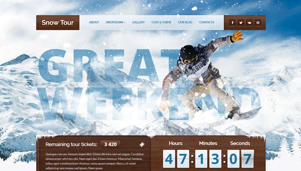 best-wordpress-travel-themes-snow-tour