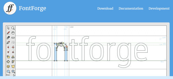 Fontforge example