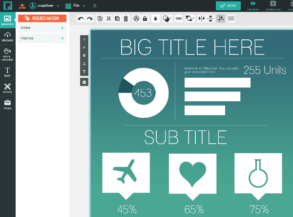 Picktochart - Create infographics for social