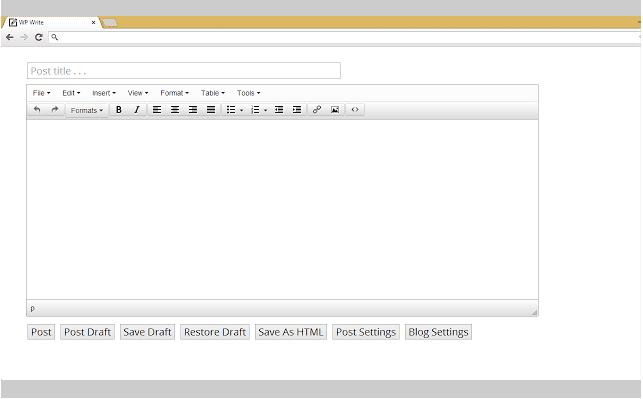 WP Write for Chrome WordPress