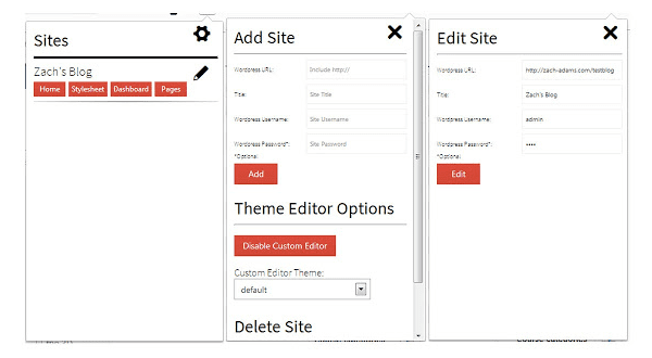 WordPress Site Manager Chrome Extension
