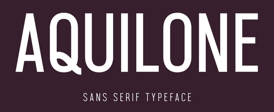 The AQUILONE font.