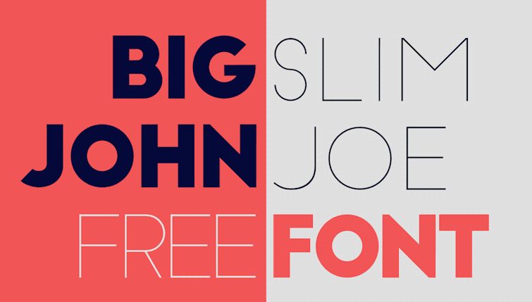 The Big Joe and Slim Joe fonts.