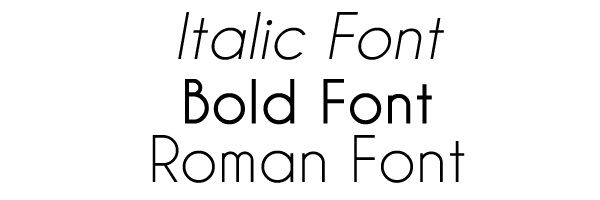 An of example of a bold font.