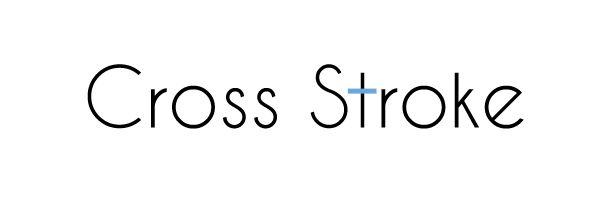 An of example of a cross stroke.