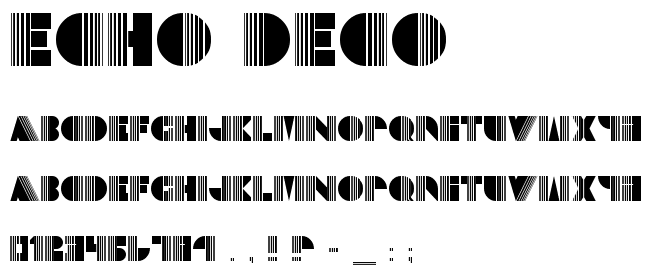 The Echo Deco font.