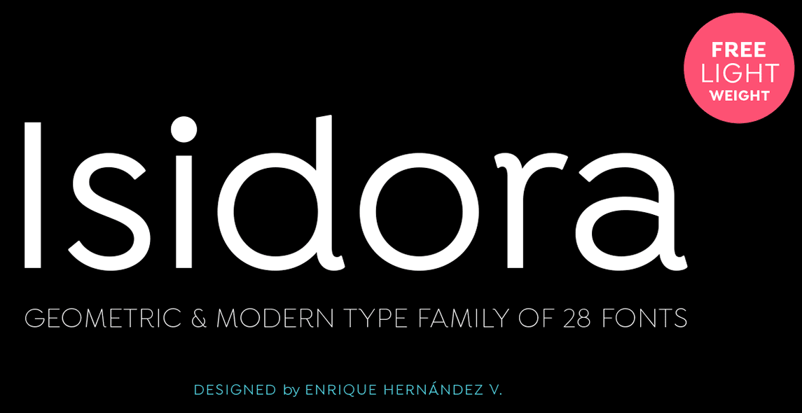 The Isidora font.