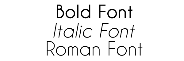 An of example of an italic font.