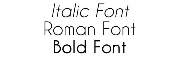 An of example of a roman font.