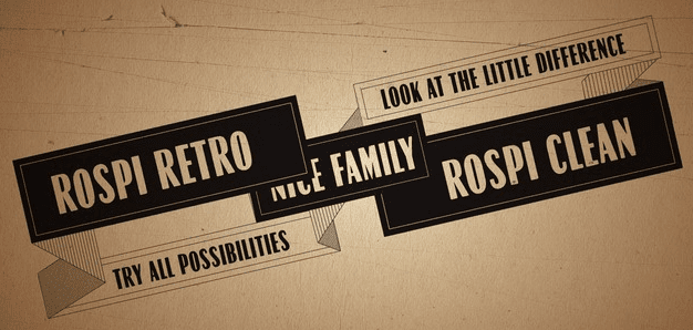 The Rospi Clean and Retro font.