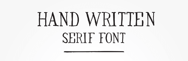 An of example of a serif font.