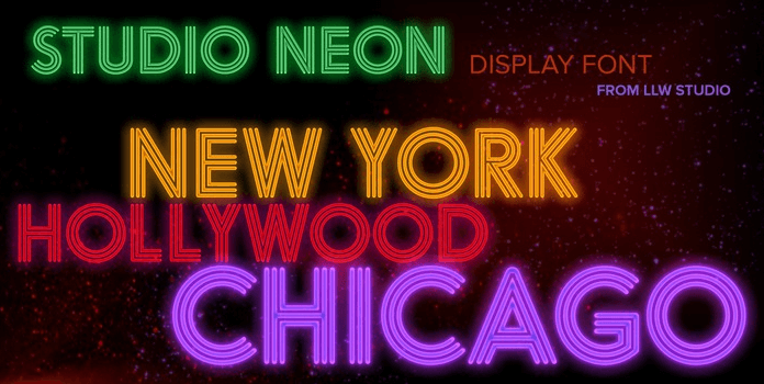 The Studio Neon font.