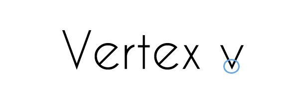 An of example of a vertex.