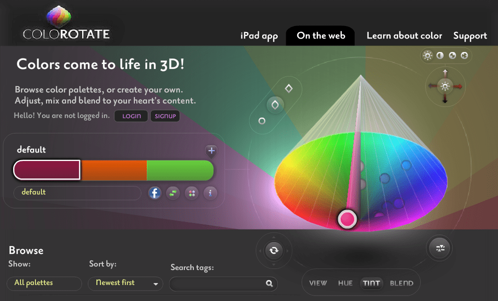 ColoRotate user interface