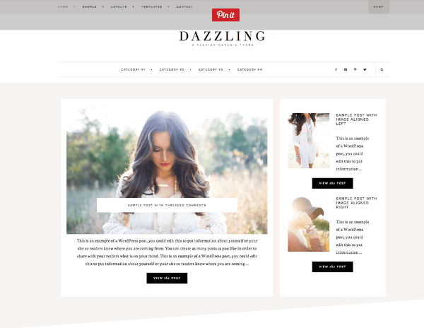 Dazzling fashion wordpress theme