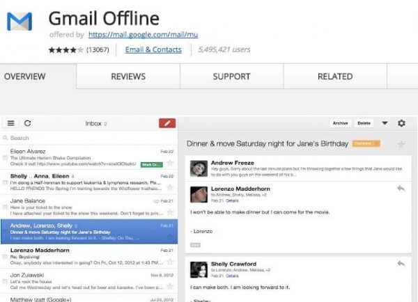 Gmail Offline.