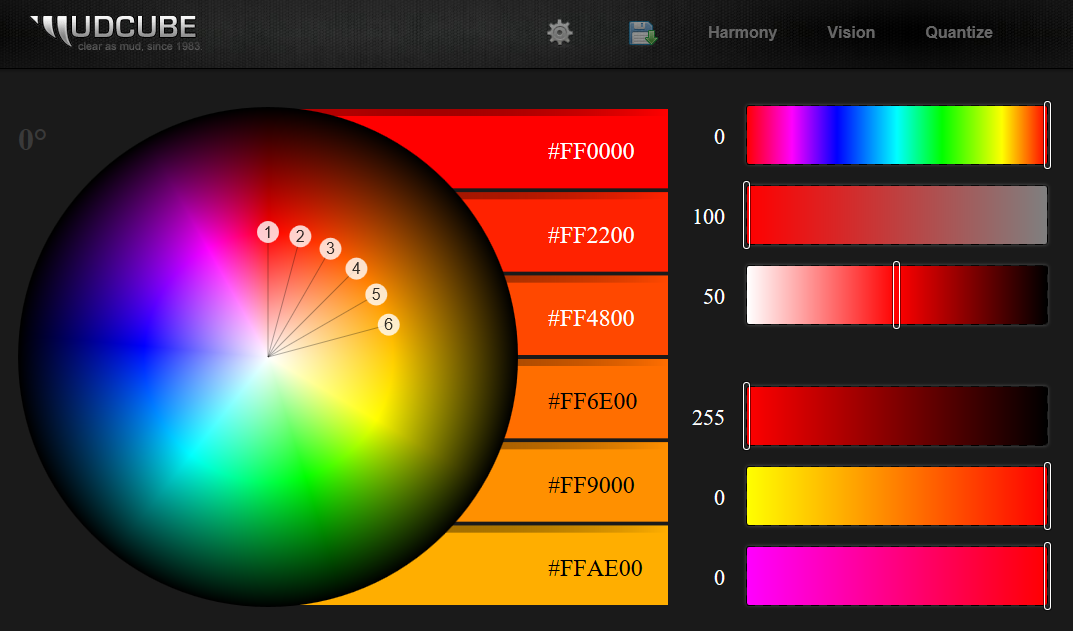 Mudcube Color Sphere user interface