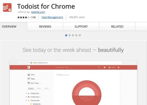Todoist for Chrome.