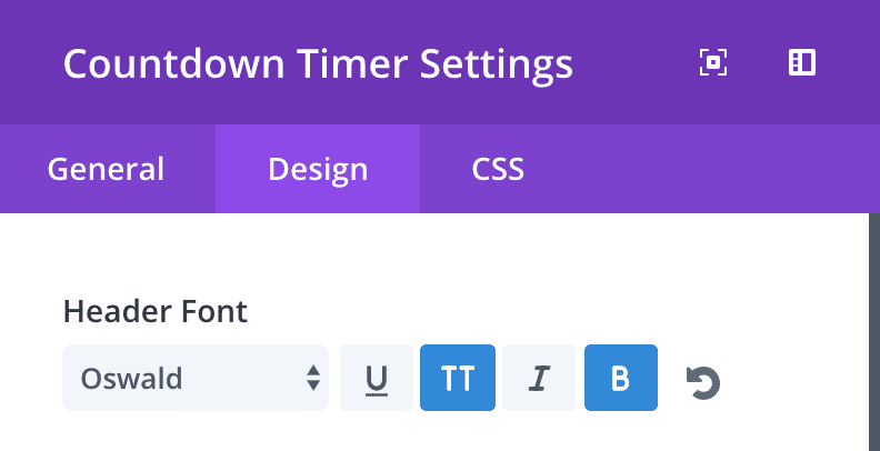 countdown-module-divi-advanced-design-settings