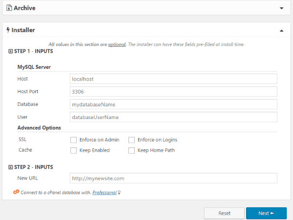 Duplicator Installer