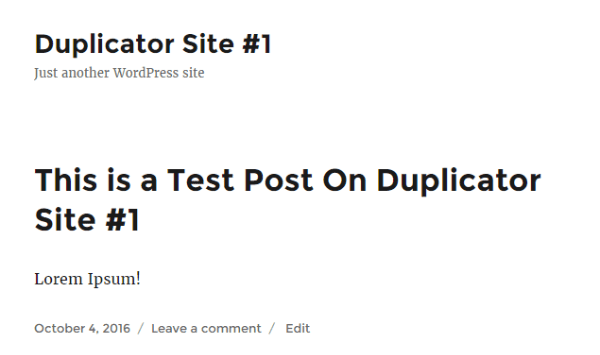 Duplicator Full New Site