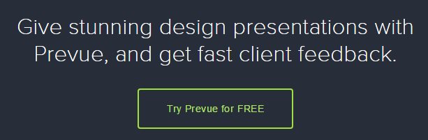 A screenshot from Prevue's homepage