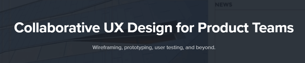 A screenshot from UXPin's homepage