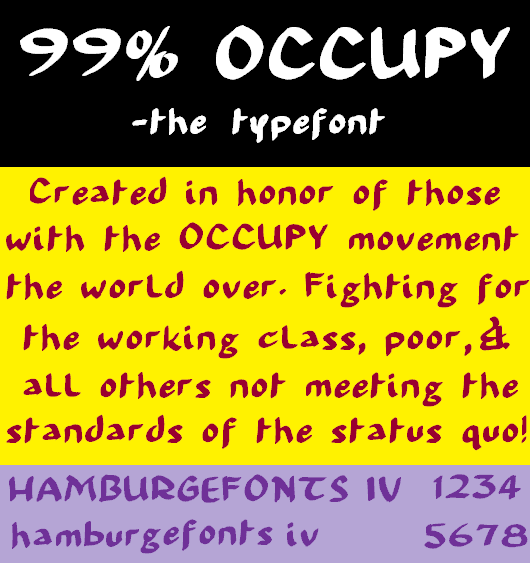 99% Occupy brush calligraphy